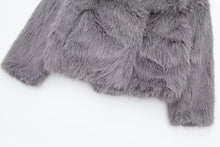 Load image into Gallery viewer, HH 2024 Women 's Vintage Soild Faux Fur Coat Turn-down Collar Long Sleeve Warm Plush Wool Coats Lady Winter Autumn Outwear
