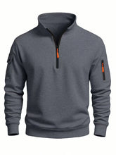 Load image into Gallery viewer, Men's Sweatshirt 2025 Autumn and Winter New Casual Sports Casual Long Sleeved High Neck Half Zipper Windproof Top
