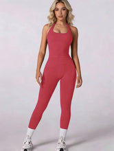 Load image into Gallery viewer, Women 2Pcs Yoga Set Halter Neck Sports Tank Top High Waist Leggings Fitness Outfit Gym Workout Activewear Tracksuit
