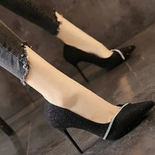 Load image into Gallery viewer, High Heels Women with 2024 New Spring and Autumn Pointy Women's Shoes Dress Wedding Shoes Temperament Banquet Single Shoes
