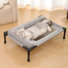Load image into Gallery viewer, Pet Furniture Mesh Elevated Dog Beds Breathable Removable Raised Dog Bed with Pillow Outside Dog Bed Cat Patio Sunbathing
