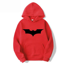 Load image into Gallery viewer, Men's hoodie and bat logo: Fashionable and comfortable hooded sweatshirt, a fan of heroes
