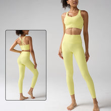 Load image into Gallery viewer, Women's Yoga Set Workout Set 2 Piece High Waist Yoga Leggings Sports Bra Gym Suit Activewear Sports Fitness Set Sports Suit
