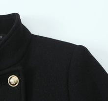 Load image into Gallery viewer, Retro Black Wool Long Coat
