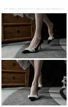 Load image into Gallery viewer, Women High Heels Sexy Beading Shoes Female 2024 New Red Velvet Pumps Pointed Toe RetroThin Heel Party Wedding Shoes Wholesale
