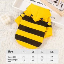 Load image into Gallery viewer, Bee Pet Puppy Coat Apparel Outfit Dog Hoodies Winter Warm Cat Cosplay Costume Holiday Outfit for Small Medium Dogs &amp; Cats
