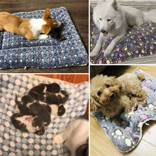 Load image into Gallery viewer, Flannel Pet Sleeping Mat Dog Bed Cat Litter Puppy Bed Dog Sofa Lovely Mattress Cushion for Small Large Dog Blanket For Winter
