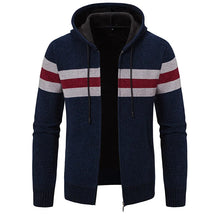 Load image into Gallery viewer, Hooded Knit Sweater Coat with Fleece Lining
