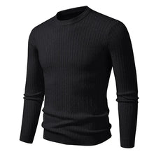 Load image into Gallery viewer, Autumn Mens Crew Neck Sweaters Long Sleeve Lightweight Knit Ribbed Dress Pullover Sweaters Outdoor Casual Twist Cable Sweaters
