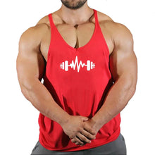 Load image into Gallery viewer, Gym Top Men T-shirts Fitness Man Clothes Muscular Bodybuilding Shirt Singlet Stringer Clothing Vest Men's Singlets Vests Tops
