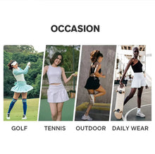 Load image into Gallery viewer, Women Tennis Skirt Women Fitness Sports Skirt With Built-In Shorts Yoga Fitness High Elastic Girl Sweatpants Skirts Golf Skorts
