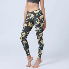 Load image into Gallery viewer, High Waist Yoga Leggings Japanese Style Cherry Blossom Botanical Print Soft Tights Women Fitness Gym Yoga Running Sports Wear
