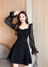 Load image into Gallery viewer, Coquette Lace-Up Mini A-Line Dress
