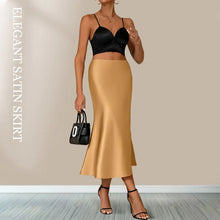 Load image into Gallery viewer, Satin A-Line Midi Skirt

