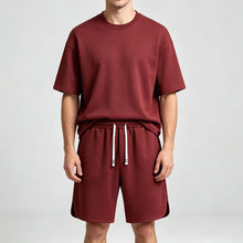 Load image into Gallery viewer, NEW Summer Men Suit Round Neck Short Sleeve T-shirt+shorts Two Piece Set Loose Outdoor sport Casual Suit men T-shirt Tracksuit
