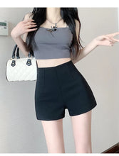 Load image into Gallery viewer, White shorts for women in summer, tight fit, high waist, slimming and anti glare, A-line hot pants for outerwear
