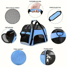 Load image into Gallery viewer, Portable Dog Cat Carrier Bag Pet Puppy Travel Bags Breathable Mesh Small Dog Cat Dogs Outdoor Tent Carrier Outgoing Pets Handbag
