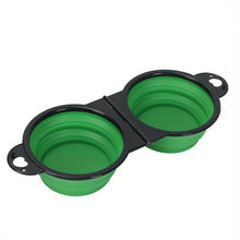 Load image into Gallery viewer, Portable Pet Folding Bowl, Outdoor Dog Double Bowl for Water and Food Sharing, Cat Bowl, Pet Dog Food Basin, Suitable for Travel

