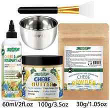 Load image into Gallery viewer, Hair Care 5pcs Rosemary &amp; Chebe Oil Men and Women Dry Frizzy Hair Moisturize Nourish Products Chebe Butter &amp; Powder with Serum
