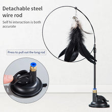 Load image into Gallery viewer, Interactive Cat Toy Handfree Cat Stick Playing Kitten Playing Teaser Wand Toy Suction Cup Bird/Feather Cat Wand Pet Supplies
