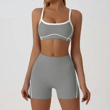 Load image into Gallery viewer, Woman Yoga Sport Outfit for Fitness Two Pieces Short Pant Sets Suits Tracksuit Sportswear Woman Gym Yoga Workout Clothes
