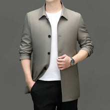 Load image into Gallery viewer, Solid Lapel Business Trench Coat
