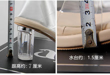 Load image into Gallery viewer, Women's High Heels, 2024 Summer New Waterproof Table with A Line Not Tired Feet Thick Crystal Slippers, Women's Shoes
