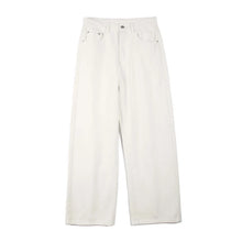 Load image into Gallery viewer, 100％ Cotton Men's Baggy Straight Jeans Comfortable Soft Casual Pants Fashion Korean White Brown Denim Trousers Male Clothing
