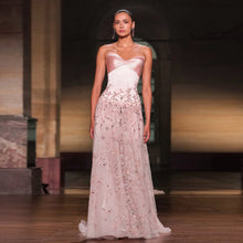 Load image into Gallery viewer, Pink Beaded Sweetheart Evening Gown
