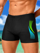 Load image into Gallery viewer, Swimming Trunks with Fashion Prints Men Quick Dry Beach Boxer Shorts with Drawstring Boy Swimwear Underpants

