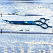 Load image into Gallery viewer, Pet Grooming Scissors   7inch Right and Left Hand Curved Scissors For Dog Grooming
