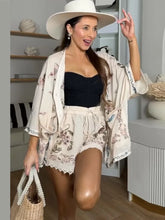 Load image into Gallery viewer, Casual Print Top Shorts Women Set Holidays V-neck Long Flare Sleeve Blouse Wide Leg Short Pants 2026 Summer Autumn Lady Outfit
