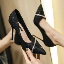 Load image into Gallery viewer, High Heels Women with 2024 New Spring and Autumn Pointy Women's Shoes Dress Wedding Shoes Temperament Banquet Single Shoes
