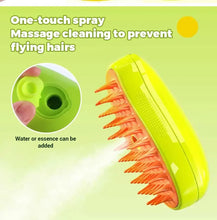 Load image into Gallery viewer, Cat Dog Steamy Brush Steam Brush Electric Sprayer for Massage Pet Grooming Tool Shedding 3 in 1 Electric Sprays Massage Combs
