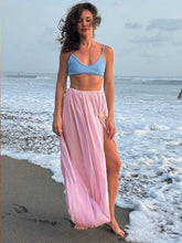 Load image into Gallery viewer, Irregular Skirt for Women Spring Summer New Elegant Street Style Skirt Women's Fashion Loose Ruched Draped Side Split Maxi Skirt
