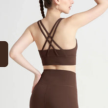 Load image into Gallery viewer, New Summer Sexy Sports Bras Women Fitness Vest Sports Top Cross Back Yoga Bra Running Fitness Breathable Shockproof Yoga Bra
