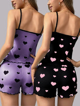 Load image into Gallery viewer, Heart Print Cami Pajama Set
