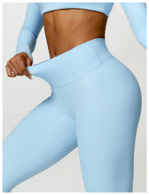 Load image into Gallery viewer, Summer 2PCS Yoga Suit Sports Set Women Quick-Dry Gym Set Women Tracksuit Running Workout Long Sleeve Sports Shirt Yoga Clothing
