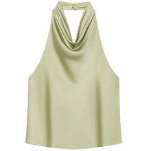 Load image into Gallery viewer, HXAO Top Women Halter Satin Women Tops Backless Corset Top Vest Yellow Pink Black Summer Elegant Sexy Tops Tank Vestidos
