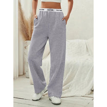Load image into Gallery viewer, Women's Fashion Pants High Waist Webbing Loose Women's Wide Leg Pants Solid Colour Casual Female Pants Autumn Daily Wear
