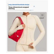 Load image into Gallery viewer, New Gym Yoga Outfit for Women Zipper Long Sleeve Fitness Suit Daily Casual Running Fitness Sportswear Two-Piece Sets Coat+Pants
