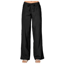 Load image into Gallery viewer, Women Pants Fashion Linen Cotton Solid Elastic Waist Trousers Female Plus Size Ankle-length Trousers Summer Casual Pants
