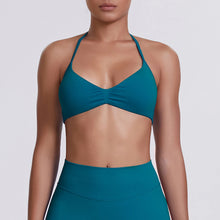 Load image into Gallery viewer, Sport Bra Strappy Bra Top Women High Support Thin Strap Halter Sport Seamless Bras Scrunch Workout Yoga Tank
