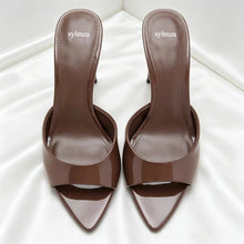 Load image into Gallery viewer, Sexy Brand High Heels Slides Female Slippers New Summer Open Toe Sandals Female Concise Mature Designer Banquet Party Shoe Woman
