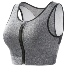 Load image into Gallery viewer, Plus Size Sports Bra Front Closure Longline Bras Padded Workout Crop Tank Top for Running Workout Gym Yoga Vest

