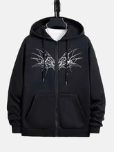 Load image into Gallery viewer, Men's Gothic Printed Zipper Hoodie Street Hoodie

