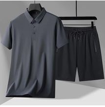 Load image into Gallery viewer, polo Shirts + shorts 2024 summer new style fashion Sportswear Men's Casual Sets Male Fashion shirts and shorts full size M-4XL
