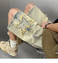 Load image into Gallery viewer, Retro High Street Denim Shorts

