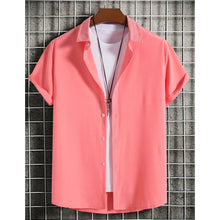 Load image into Gallery viewer, HawaiianMen’s Shirts 3D Solid Color Print Loose Oversized Shirts and Shirts High Quality Men’s Beach Party Sweatshirts Stylish
