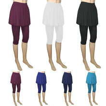 Load image into Gallery viewer, Women Leggings Skirt Tennis Pants Spandex Sports Elastic Cropped Culottes Legins Yoga Pants Women's Sports Fitness Leggings
